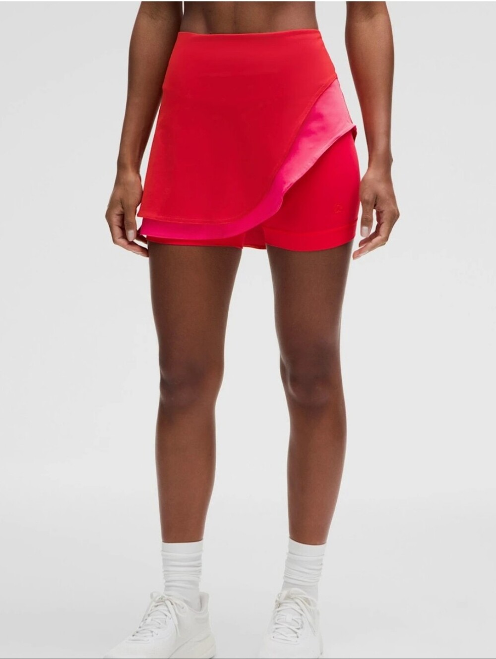 Lululemon Asymmetrical Layered High Rise Tennis Skirt Pink Red Size 6